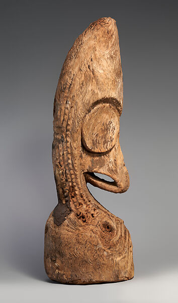 Finial from a Slit Gong (Atingting Kon), Wood, paint, Ambrym Island