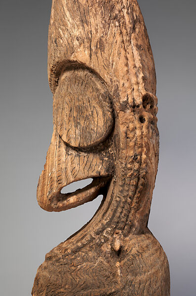 Finial from a Slit Gong (Atingting Kon), Wood, paint, Ambrym Island