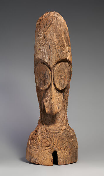 Finial from a Slit Gong (Atingting Kon), Wood, paint, Ambrym Island