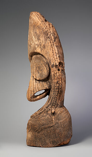 Finial from a Slit Gong (Atingting Kon), Wood, paint, Ambrym Island