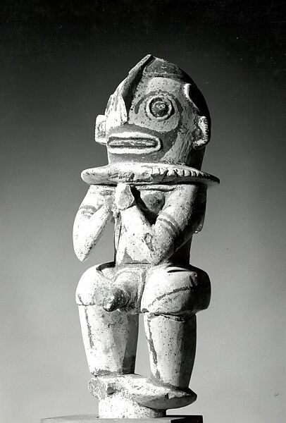 Funerary Figure (Kulap), Chalk, paint, Southern New Ireland