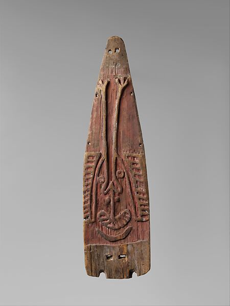 Canoe Board (Gope), Wood, paint, Kiwai people 