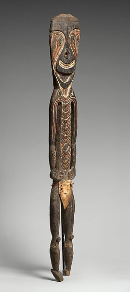 Male Figure (Kaiaimuru), Wood, paint, shell, fiber, Turama people