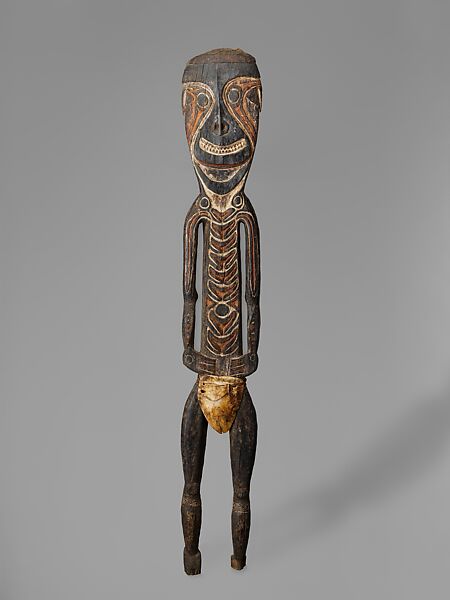 Male Figure (Kaiaimuru), Wood, paint, shell, fiber, Turama people 