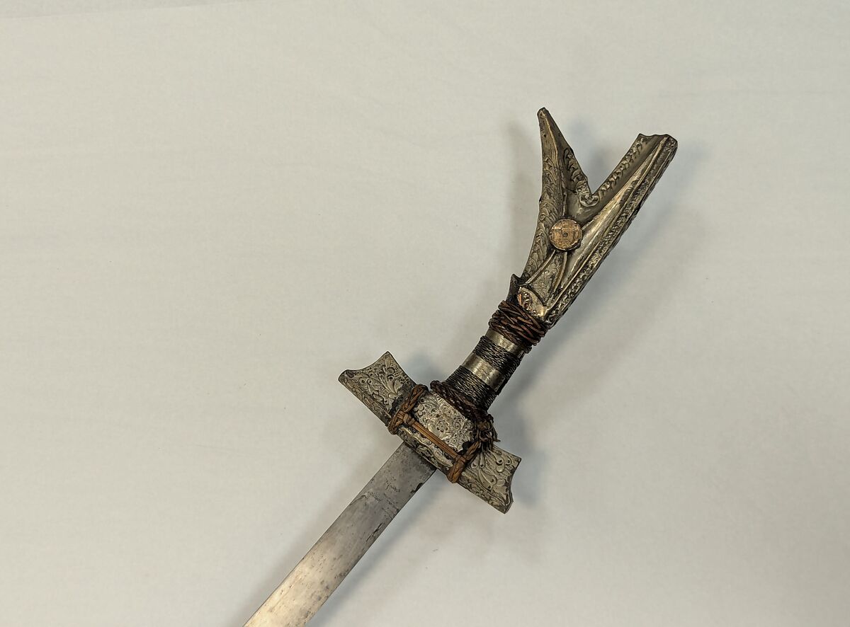 Sword (Kampilan) with Scabbard, Steel, wood, Philippine, Mindanao