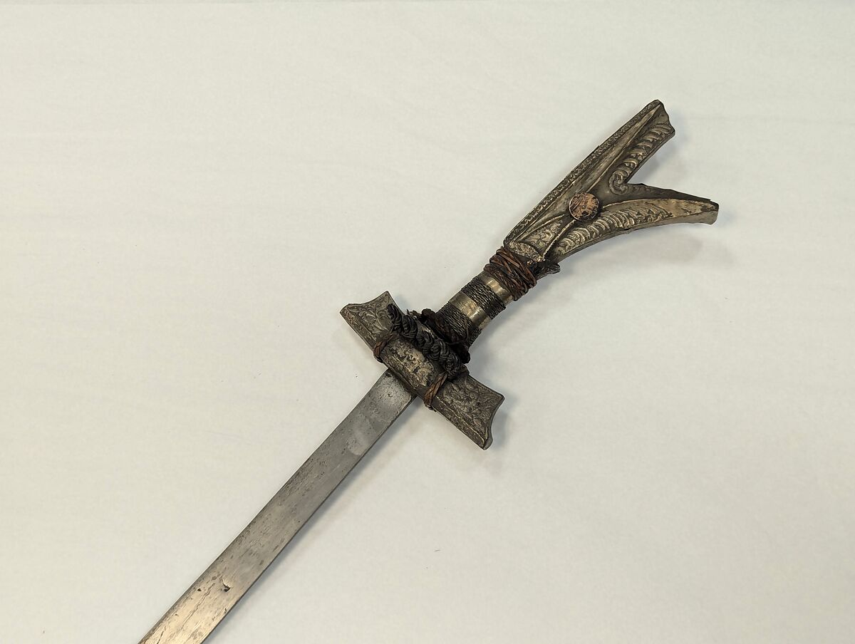 Sword (Kampilan) with Scabbard, Steel, wood, Philippine, Mindanao 