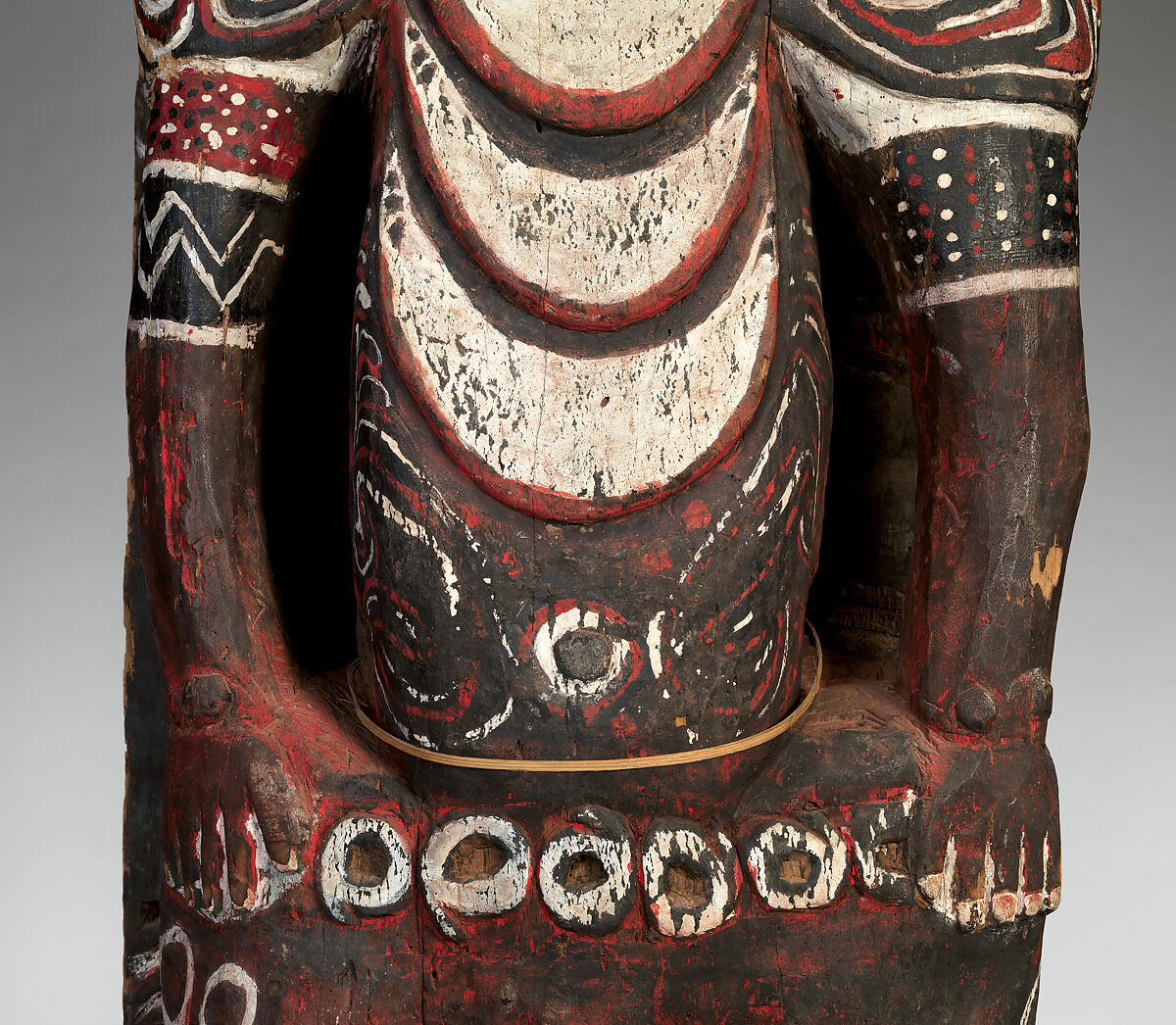 Ancestor figure, Kambot artist, Wood, paint, fiber, Kambot people