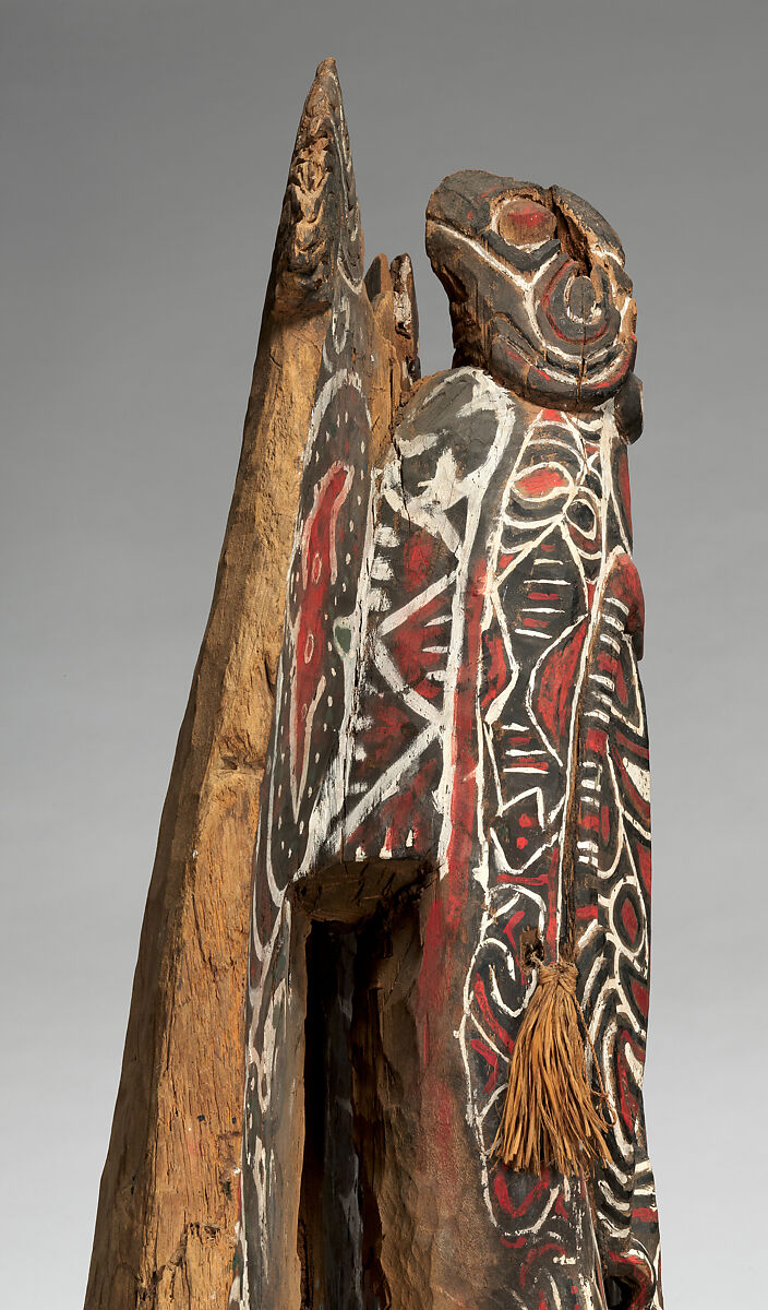 Ancestor figure, Kambot artist, Wood, paint, fiber, Kambot people