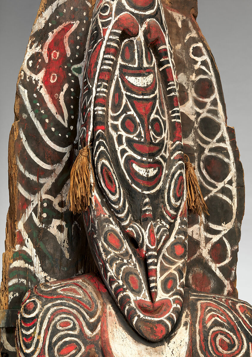 Ancestor figure, Kambot artist, Wood, paint, fiber, Kambot people