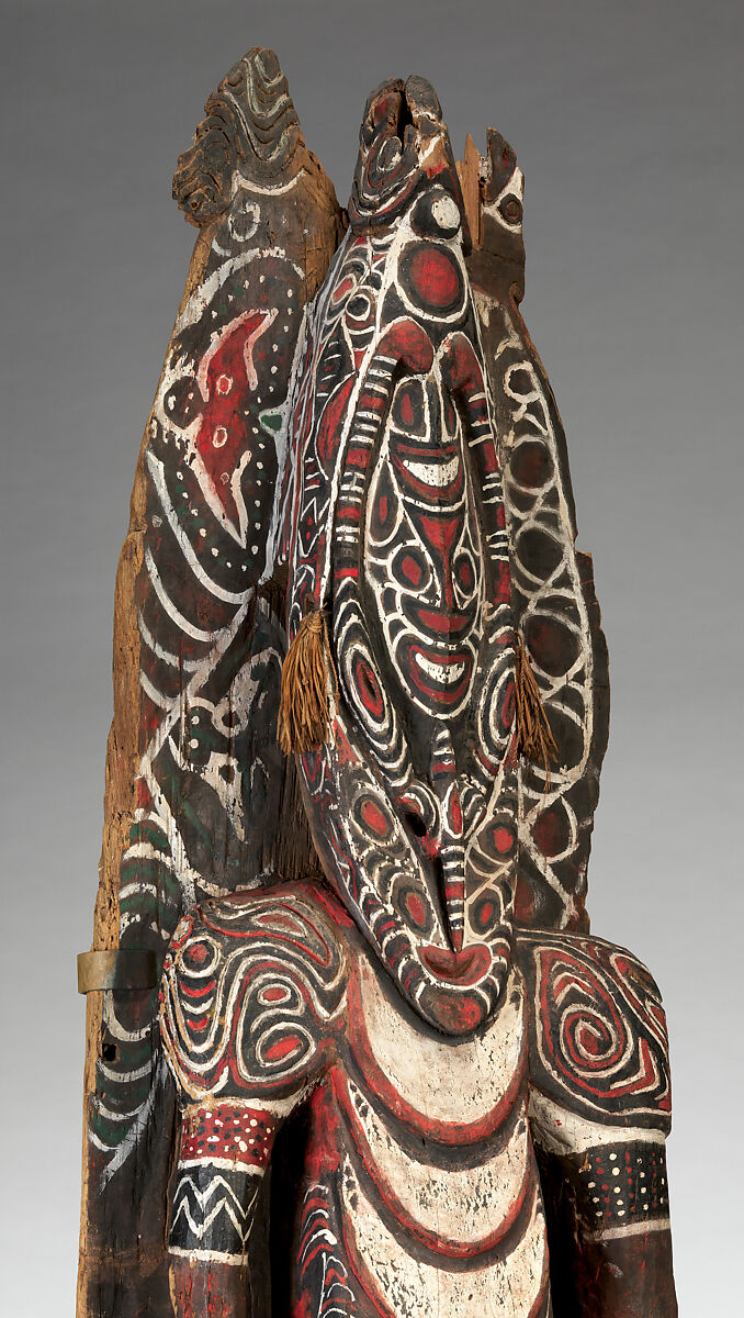 Ancestor figure, Kambot artist, Wood, paint, fiber, Kambot people