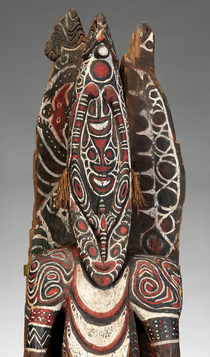 Ancestor figure, Kambot artist, Wood, paint, fiber, Kambot people