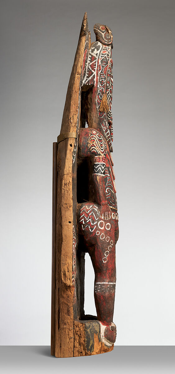 Ancestor figure, Kambot artist, Wood, paint, fiber, Kambot people