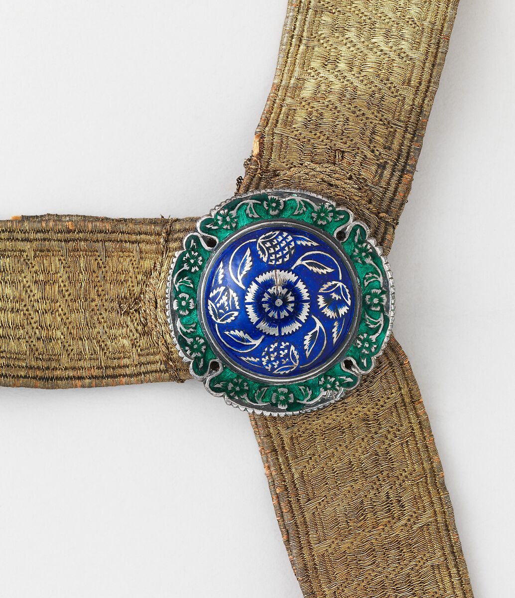 Sword (Shamshir) with Scabbard and Belt, Steel, gold, ivory, wood, enamel, velvet, silver, textile, hilt, scabbard, and belt, Indian; blade, northern India