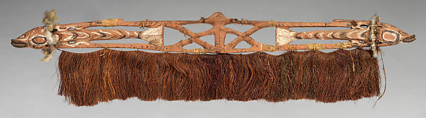 Ceremonial Plank, Wood, paint, feathers, fiber, Iatmul people 