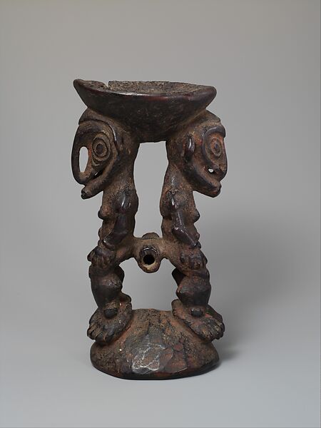 Betel-nut Mortar, Wood, Murik people 