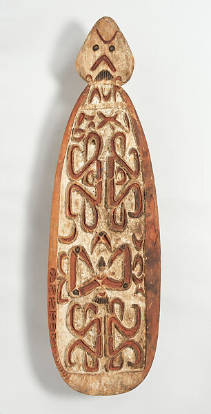 Shield, Takeni possibly, Wood, paint, Asmat people 
