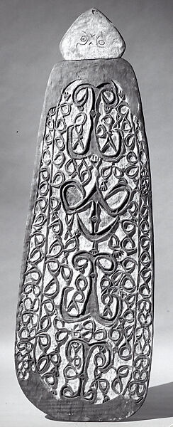 Shield, Jor, Wood, paint, Asmat people
