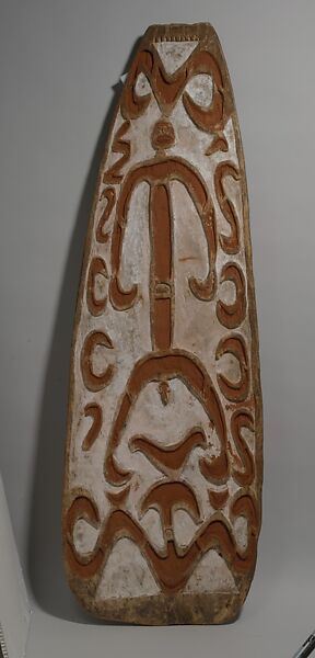 Shield, Vasem, Wood, paint, Asmat people 