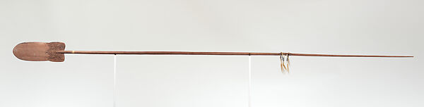 Paddle, Faman, Wood, cassowary quills, seeds, feathers, fiber, Asmat people