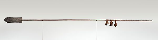 Paddle, Wood, fiber, sago palm leaves, Asmat people