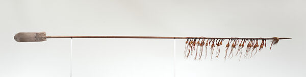 Paddle, Ewenakat, Wood, sago palm leaves, fiber, Asmat people