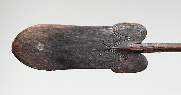 Paddle, Chief Chinasapitch, Wood, sago palm leaves, fiber, Asmat people