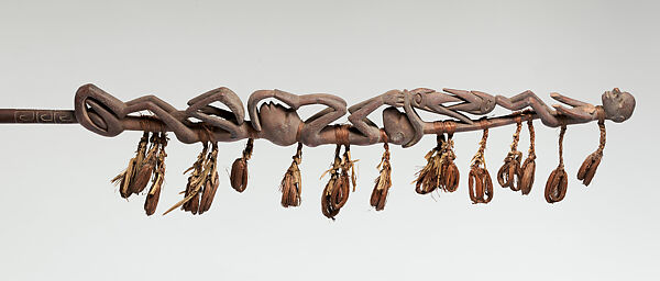 Paddle, Chief Chinasapitch, Wood, sago palm leaves, fiber, Asmat people