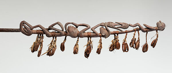 Paddle, Chief Chinasapitch, Wood, sago palm leaves, fiber, Asmat people