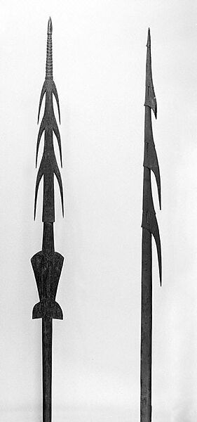Spear, Wood, cassowary claw, Asmat people