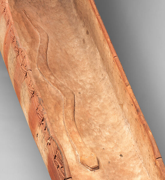 Canoe, Chief Chinasapitch, Wood, paint, sago palm leaves, cotton cloth, iron nails, Asmat peoples