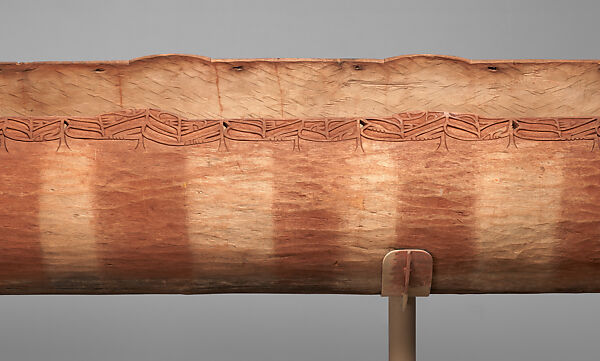 Canoe, Chief Chinasapitch, Wood, paint, sago palm leaves, cotton cloth, iron nails, Asmat peoples