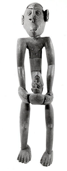 Male Figure, Wood, Asmat people, Ajam 