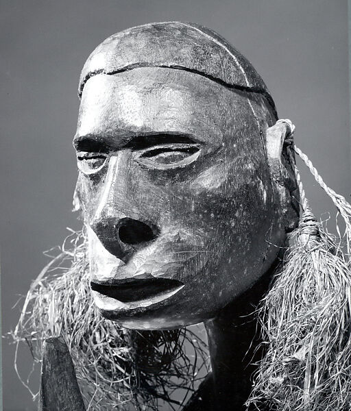 Figure, Wood, fiber, sago palm leaves, Asmat people