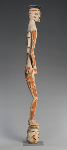 Male ancestor figure, Ndojokor, Wood, paint, Asmat people