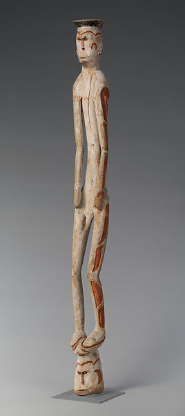 Male ancestor figure, Ndojokor, Wood, paint, Asmat people