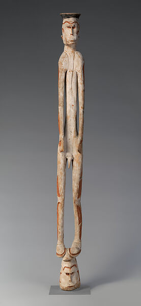 Male Figure, Ndojokor, Wood, paint, Asmat people 