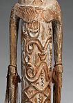 Male ancestor figure, Asmat artist, Wood, paint, fiber, bamboo, Asmat people