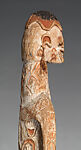 Male ancestor figure, Asmat artist, Wood, paint, fiber, bamboo, Asmat people