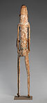 Male ancestor figure, Asmat artist, Wood, paint, fiber, bamboo, Asmat people