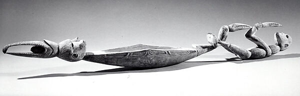 Bowl or Canoe Model, Wood, paint, Asmat people 