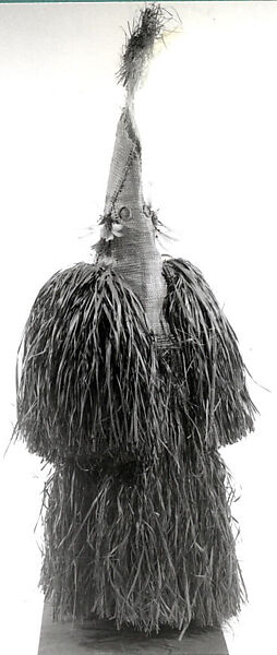 Body Mask, Fiber, sago palm leaves, bamboo, feathers, Asmat people 