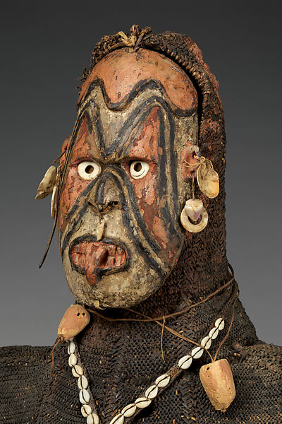 Dance Costume, Fiber wook, grass, shell, seeds, paint, Iatmul people