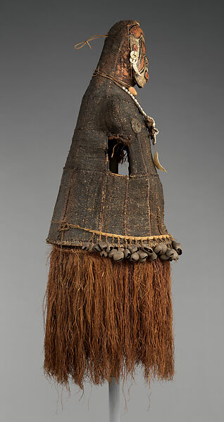 Dance Costume, Fiber wook, grass, shell, seeds, paint, Iatmul people