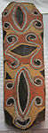 Painting from a Ceremonial House Ceiling, Kwanggi, Kalaba, Sago palm spathe, paint, Kwoma, Kalaba clan