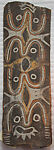 Painting from a Ceremonial House Ceiling, Abwiyeti, Wanyi, Sago palm spathe, paint, Kwoma