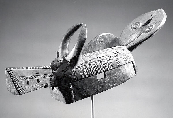 Helmet Mask, Wood, brass tacks, Landuma peoples 