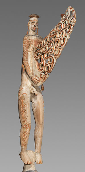 bisj (ancestor pole), Bifarq, Wood, paint, fiber, sago palm leaves, Asmat people