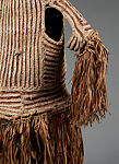 Body mask, Asmat artist, Mulberry fiber, rattan, sago palm leaves, wood, pigment, Asmat people