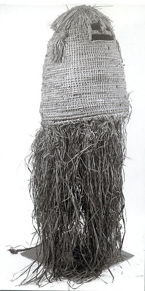 Body Mask, Fiber, sago palm leaves, Asmat people 