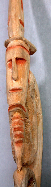 Figure, Wood, paint, Asmat people